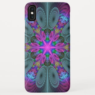 Case-Mate iPhone Case Mandala coloré art spirituel fractal avec rose
