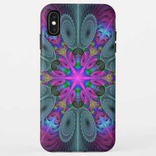 Case-Mate iPhone Case Mandala coloré art spirituel fractal avec rose