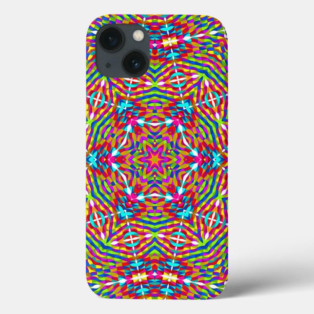 Coques Case-Mate iPhone Mandala coloré embrouillé (Verso)