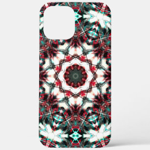 Case-Mate iPhone Case Mandala cyan rouge à gris simulant des pièces acry