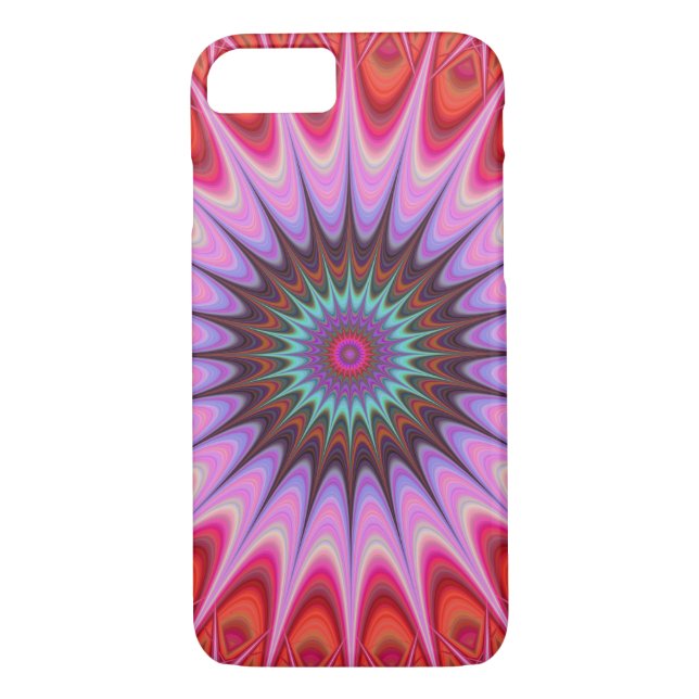 Coques Case-Mate iPhone Mandala de quart de cercle (Dos)