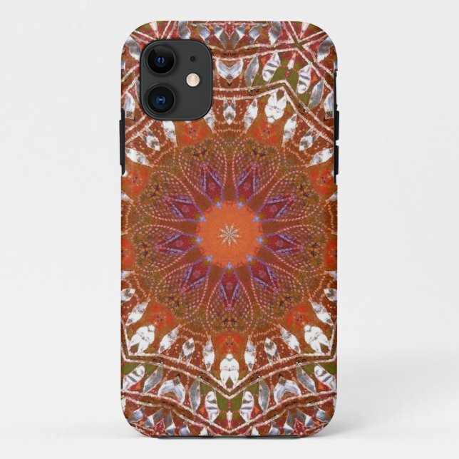 Coques Case-Mate iPhone Mandala en argent (Dos)