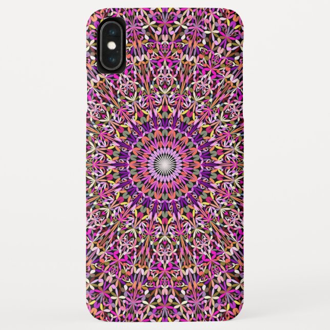 Coques Case-Mate iPhone Mandala Girly coloré de jardin de dentelle (Dos)