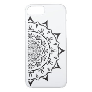 Case-Mate iPhone Case Mandala. Motif orientale ronde noire et blanche