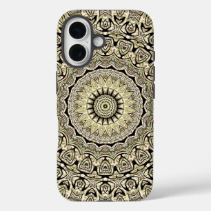 Coques iPhone 16 Mandala Tons Terreux Motifs Géométriques Intrinsèq