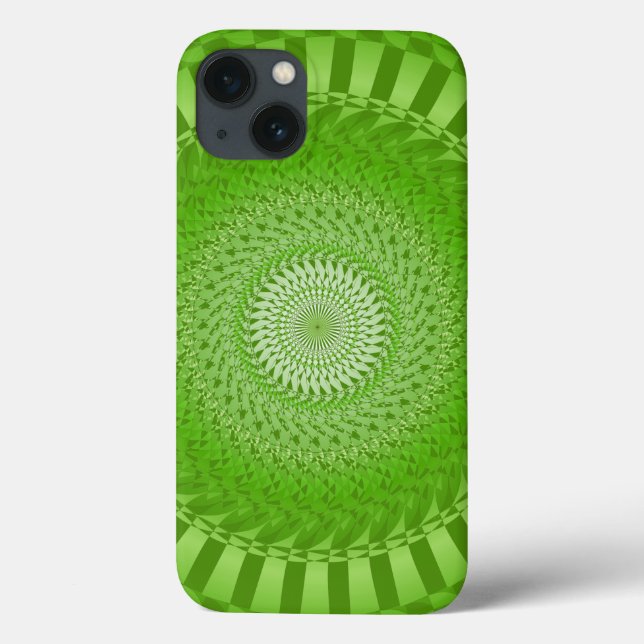 Coques Case-Mate iPhone Mandala vert Soleil (Verso)