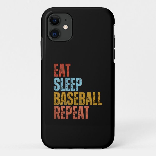 COQUES Case-Mate iPhone MANGER DORMIR BASEBALL RÉPÉTER (Dos)