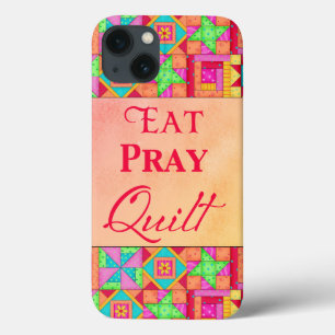 Etui iPhone Case-Mate Manger Pray Quilt Rouge Coral Patchwork Block Art