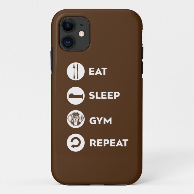 COQUES Case-Mate iPhone MANGER SOMMEIL GYM RÉPÉTER  (Dos)