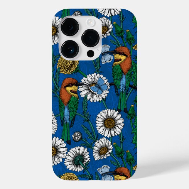 Coques Case-Mate iPhone Mangeurs d'abeilles sur bleu (Verso)