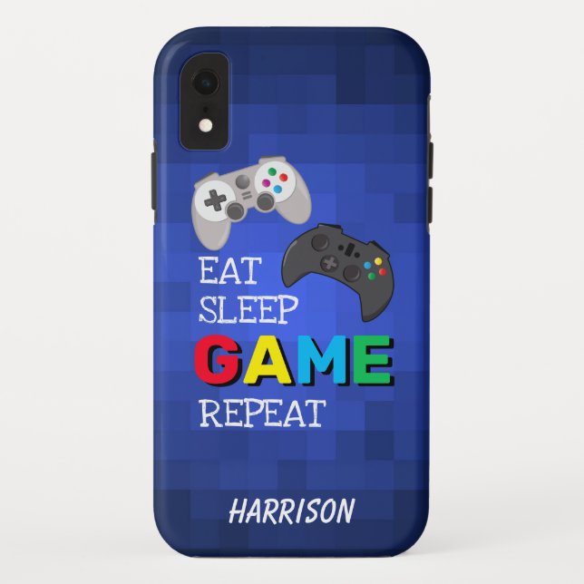 Coques Case-Mate iPhone Mangez, Dormir, Jeu, Répéter | Gamer Personnalisé (Dos)