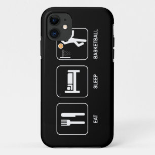 Coque iPhone 11 Mangez le basket-ball de sommeil