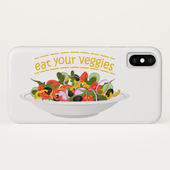 Coques Case-Mate iPhone Mangez vos Légumes Citer salade fraîche mélange bo (Dos (Horizontal))