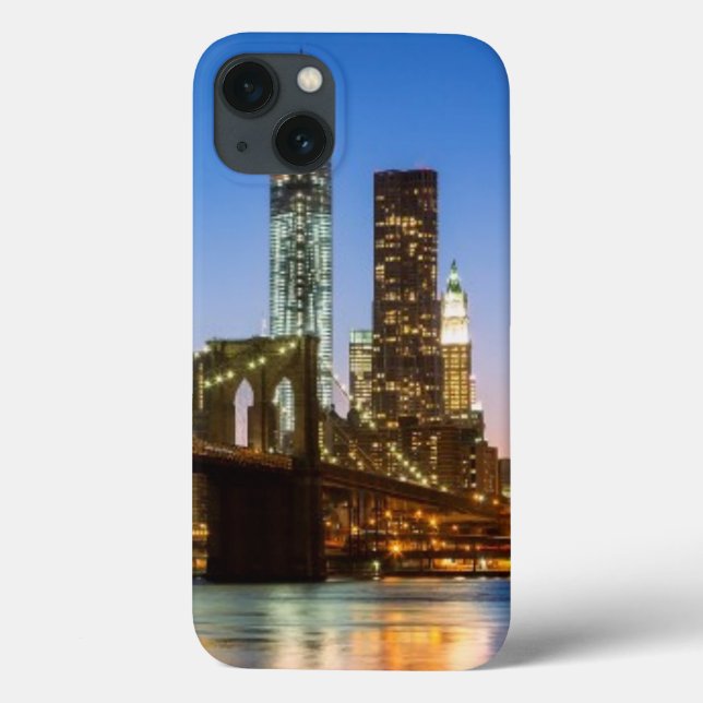 Coques Case-Mate iPhone Manhattan et Brooklyn Bridge à Dusk (Verso)