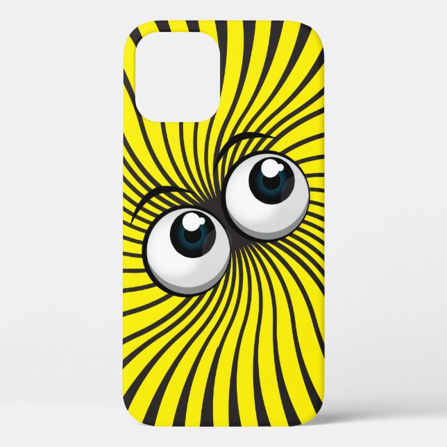 Coques Case-Mate iPhone Mania d'eyeball sur jaune (Verso)