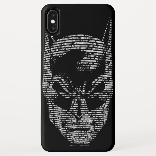 Coques Case-Mate iPhone Mantra de Batman Head (Dos)