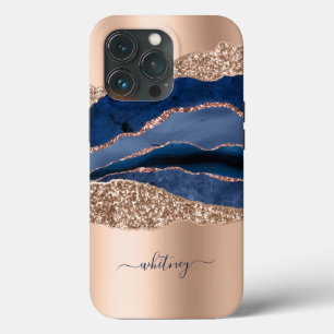 Case-Mate iPhone Case Marble Blue Geode Gold Parties scintillant
