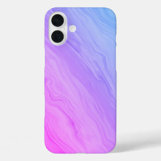 Coques iPhone 16 Plus Marble Luxe - dégradé bleu et violet
