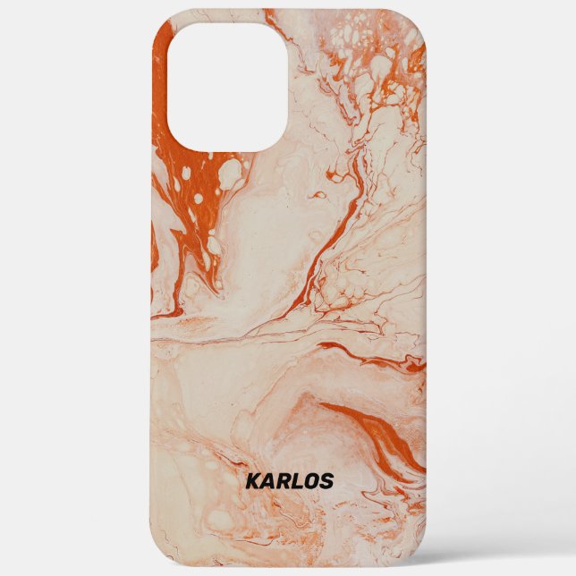 Coques Case-Mate iPhone Marbre beige texture marbre brun accents (Verso)
