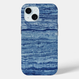 Coque Pour iPhone 15 Marbre bleu