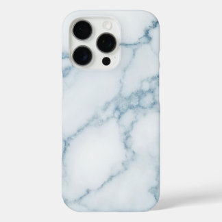 Coques iPhone 16 Pro Marbre Bleu Élégant