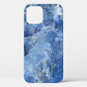 Case-Mate iPhone Case Marbre bleu et texture or