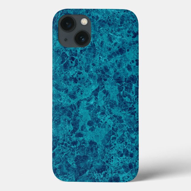 Coques Case-Mate iPhone Marbre bleu Terrazzo Texture (Verso)