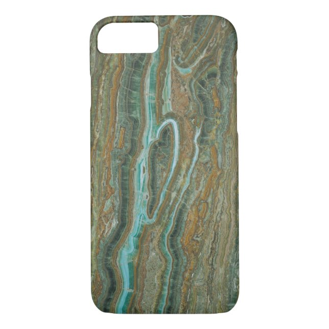 Coques Case-Mate iPhone Marbre Brown bleu clair (Dos)