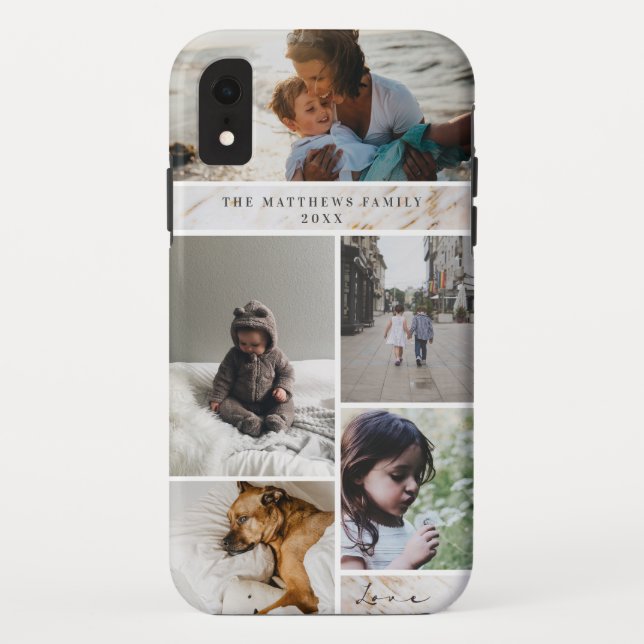 Coques Case-Mate iPhone Marbre de conservation de la famille personnalisé  (Dos)