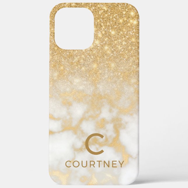 Coques Case-Mate iPhone Marbre Doré Moderne (Verso)