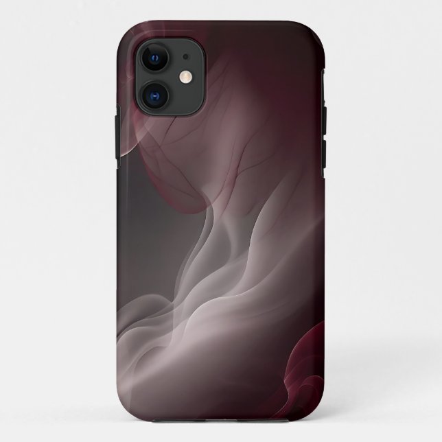 Coques Case-Mate iPhone Marbre élégant fumé sur gris foncé (Dos)