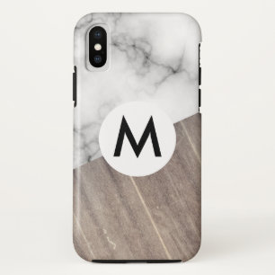 Case-Mate iPhone Case marbre en bois avec monogramme