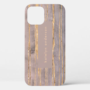 Case-Mate iPhone Case Marbre moderne Gold Foil Gemstone Designer d'intér