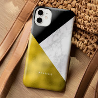 Marbre Motif et Faux Gold Foil