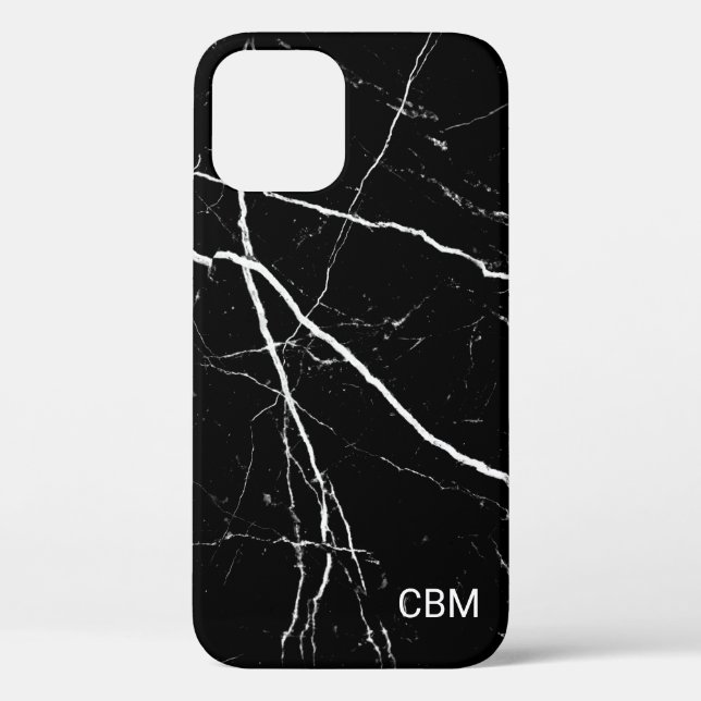 Coques Case-Mate iPhone Marbre Noir (Verso)