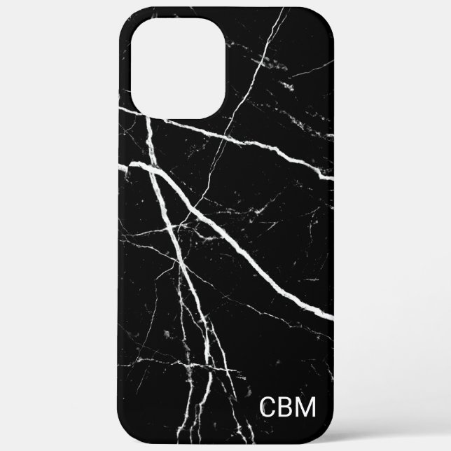 Coques Case-Mate iPhone Marbre Noir (Verso)