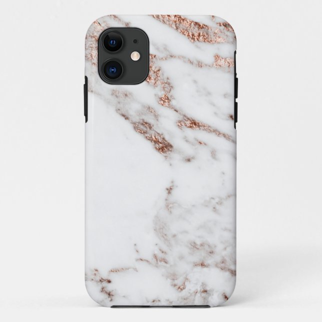 Coques Case-Mate iPhone Marbre rose de veine d'or (Dos)