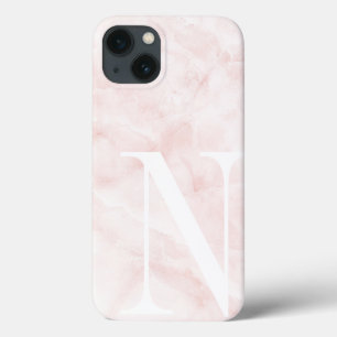 Case-Mate iPhone Case Marbre rose moderne Grande échelle Monogramme