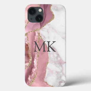 Case-Mate iPhone Case Marbre rose or effet chic