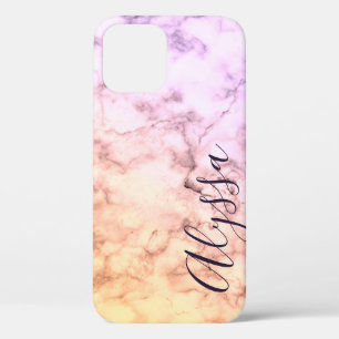 Case-Mate iPhone Case Marbre rose pastel Marbre marbré Motif calligraphi