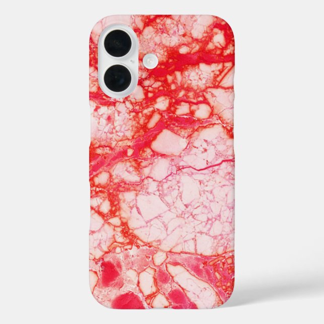 Coques Case-Mate iPhone Marbre rouge clair (Verso)