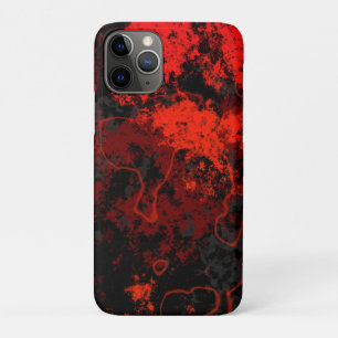 Case-Mate iPhone Case Marbre rouge, noir et gris Abstrait