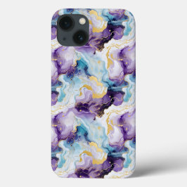 Case-Mate iPhone Case Marbre turquoise et violet