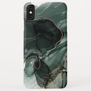 Case-Mate iPhone Case Marbre vert émeraude et or, Arrière - plan marbré