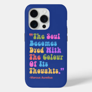 Coque iPhone 15 Pro Marcus Aurelius Pensées Couleur Notre Âme