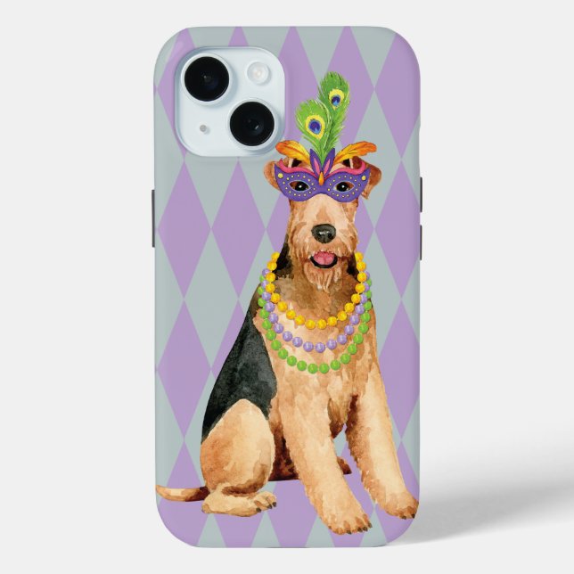 Coques Case-Mate iPhone Mardi Gras Airedale (Verso)