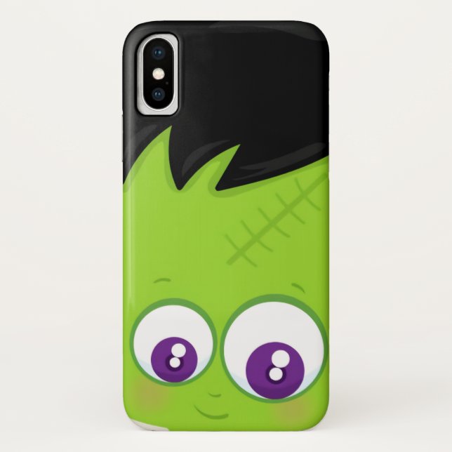 Coques Case-Mate iPhone Mare Green Frankenstein Monster face Halloween (Dos)