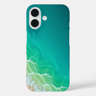 Coques iPhone 16 Marées Turquoise : Une fuite Tropicale