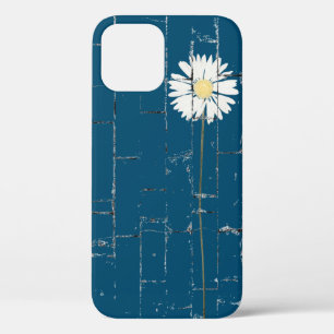 Case-Mate iPhone Case marguerite blanche sur brique bleue