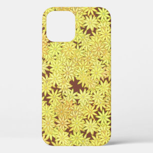 Case-Mate iPhone Case Marguerite jaune et or sur Brown chocolat